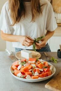 Spicy watermelon feta salad_gluten-free lunch ideas