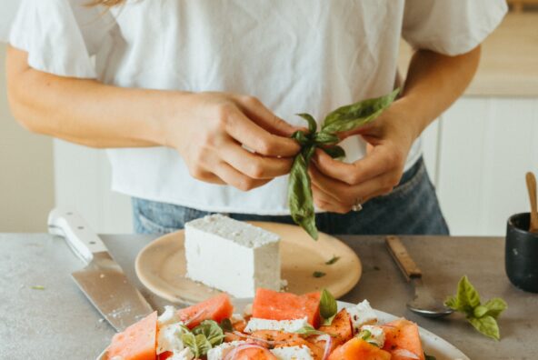 Spicy watermelon feta salad_gluten-free lunch ideas