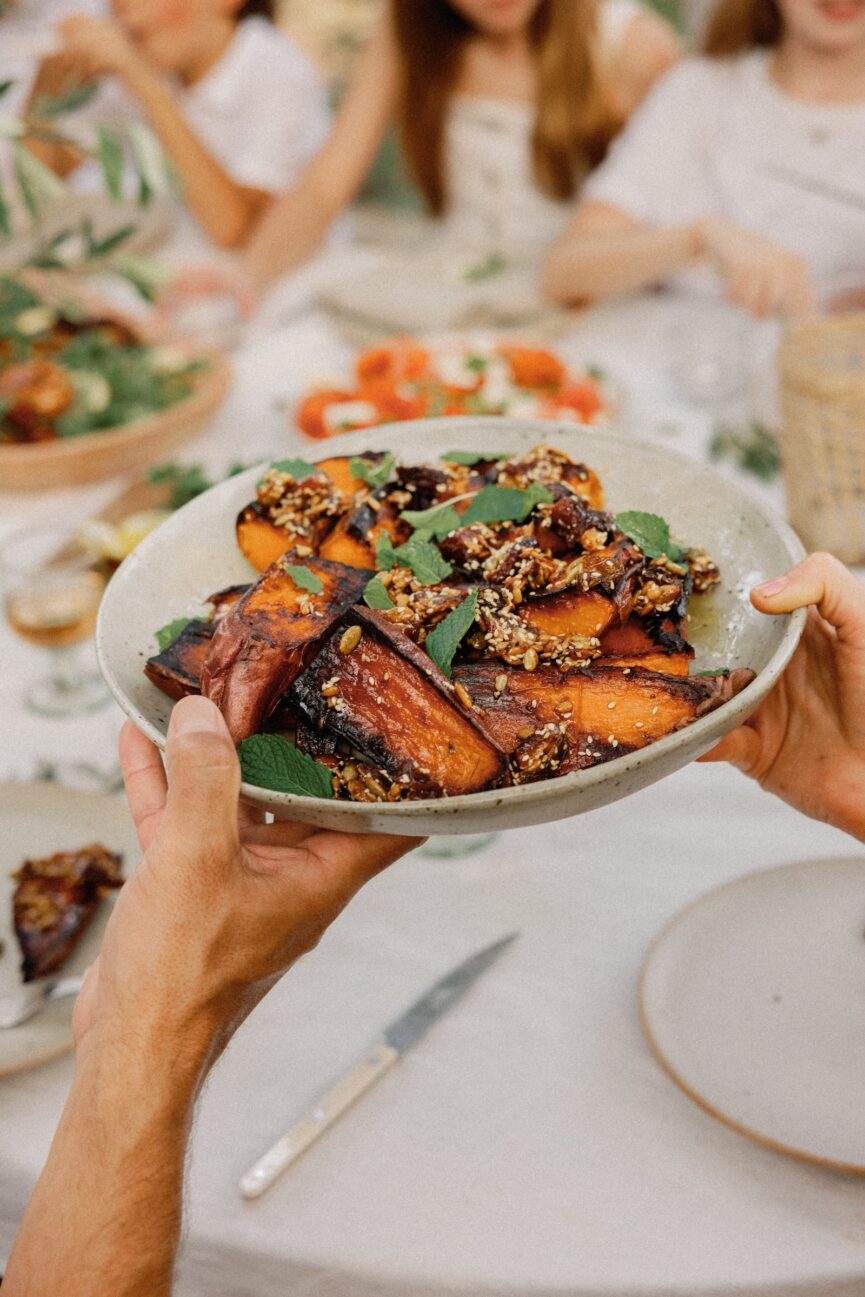 Charred Sweet Potatoes with Dates