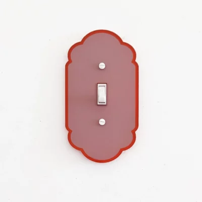 Pink and red switch plate