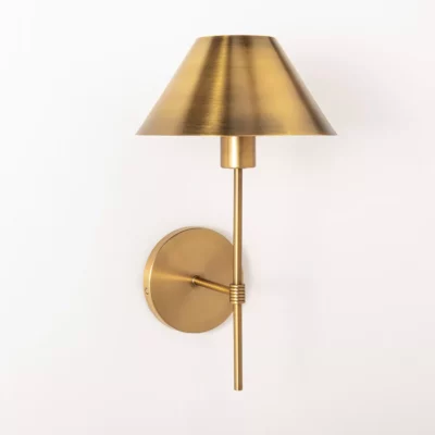 Brass wall sconce