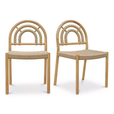 Avery Arched Oak Dining Chairs, Anthropologie