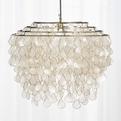 Teardrops Capiz Chandelier