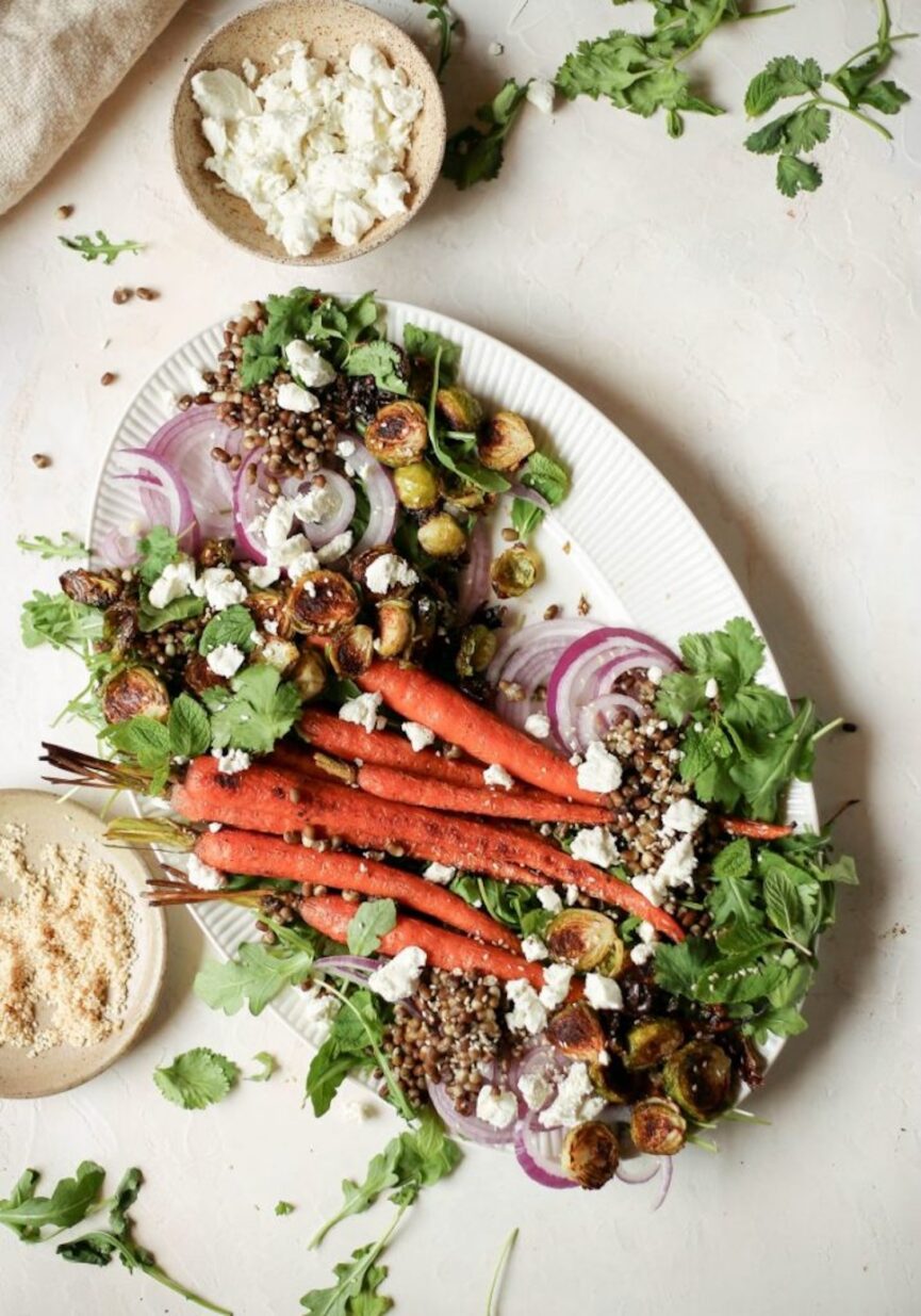 black lentil salad_best foods for hair growth