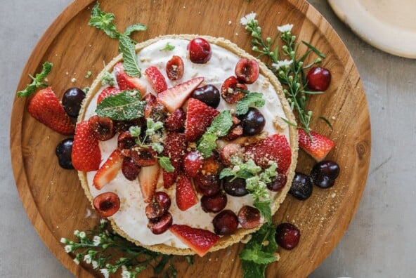 cherry berry ice cream pie