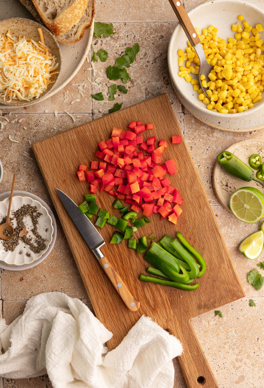 Ingredients for corn toast