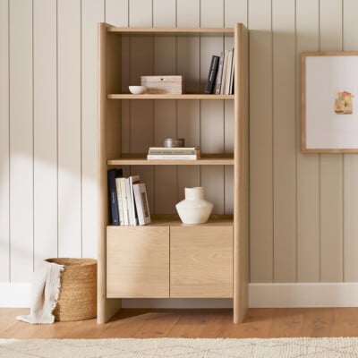 Torme 34" Bookcase with Storage, Article