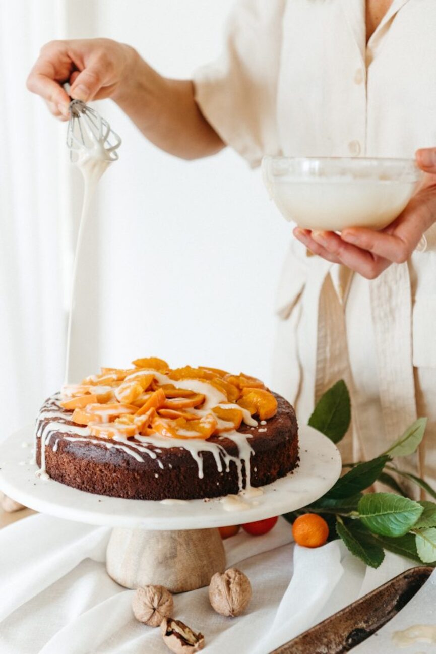 walnut and honey olive oil cake