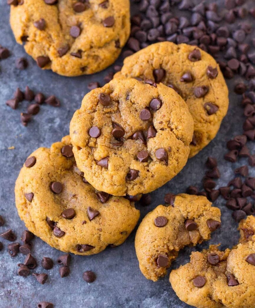 Peanut Butter Chocolate Chip Protein Cookies from Well Plated By Erin