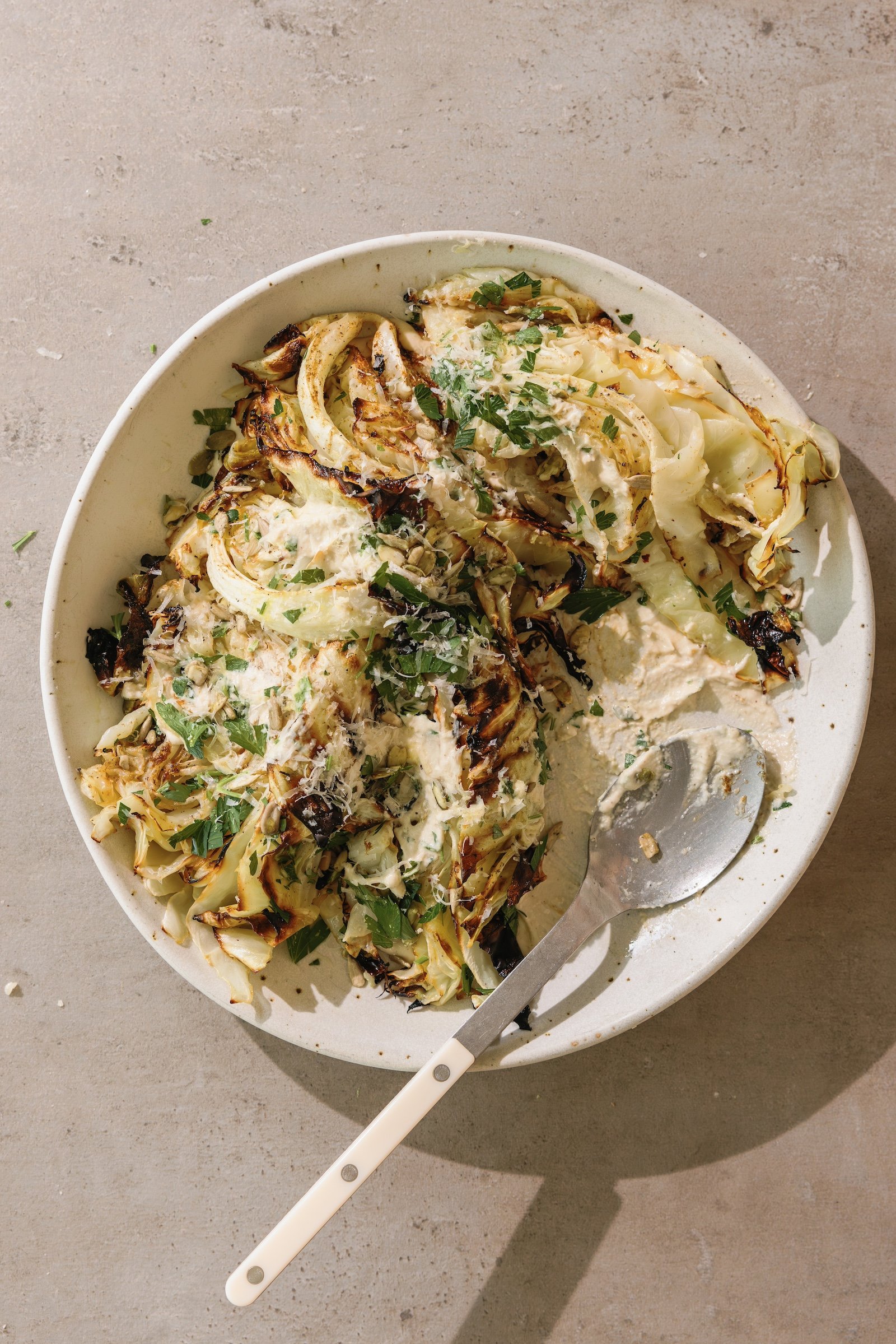 This Charred Cabbage With Cashew Cream Has Main Character Energy