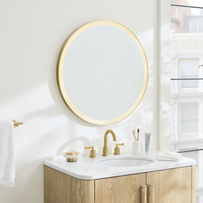 Round light up vanity mirror