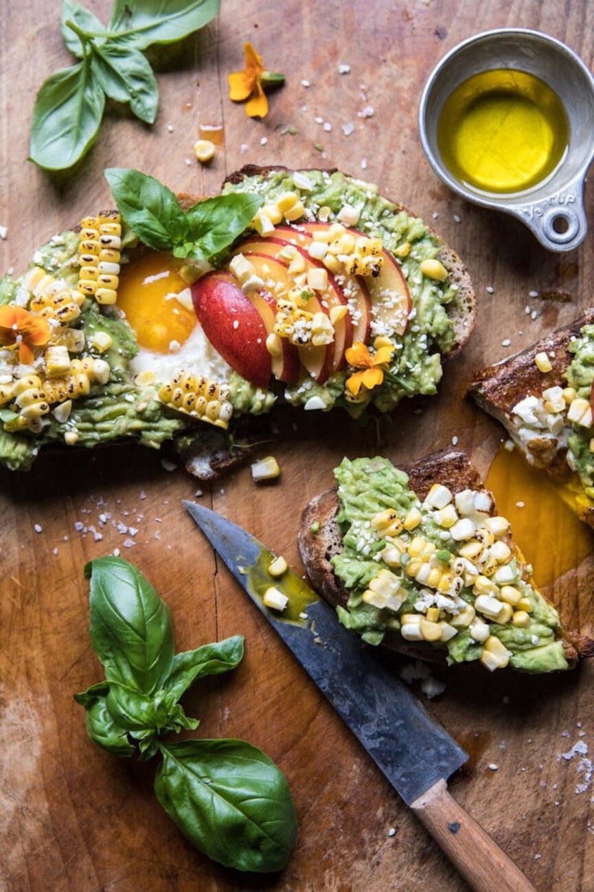 Grilled Corn and Feta Egg Avocado Toast