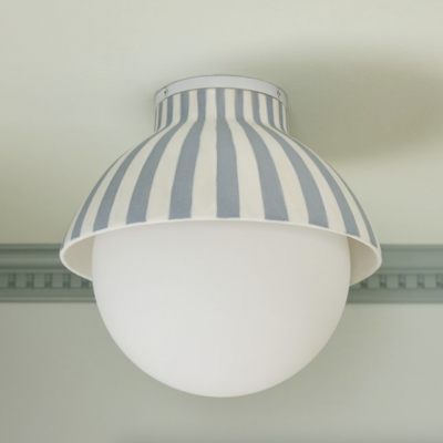 West Elm x PBK Striped Ceramic Flushmount