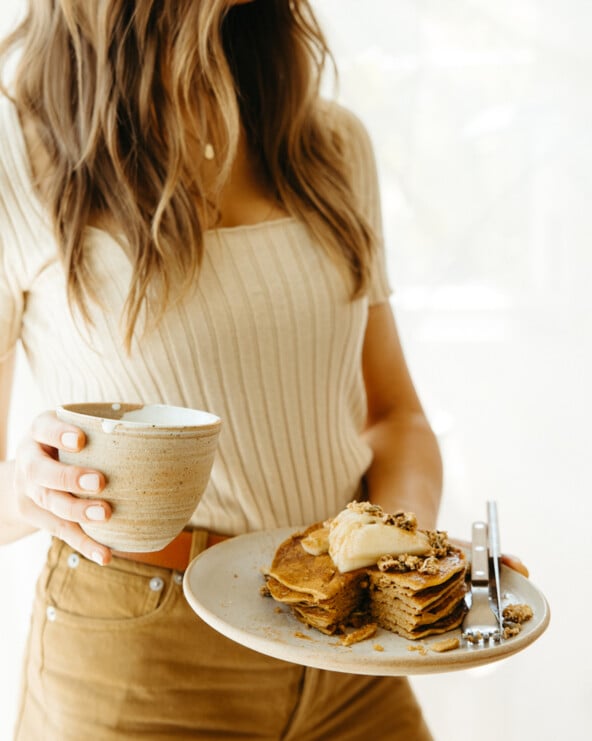 Camille Styles pumpkin pancakes.