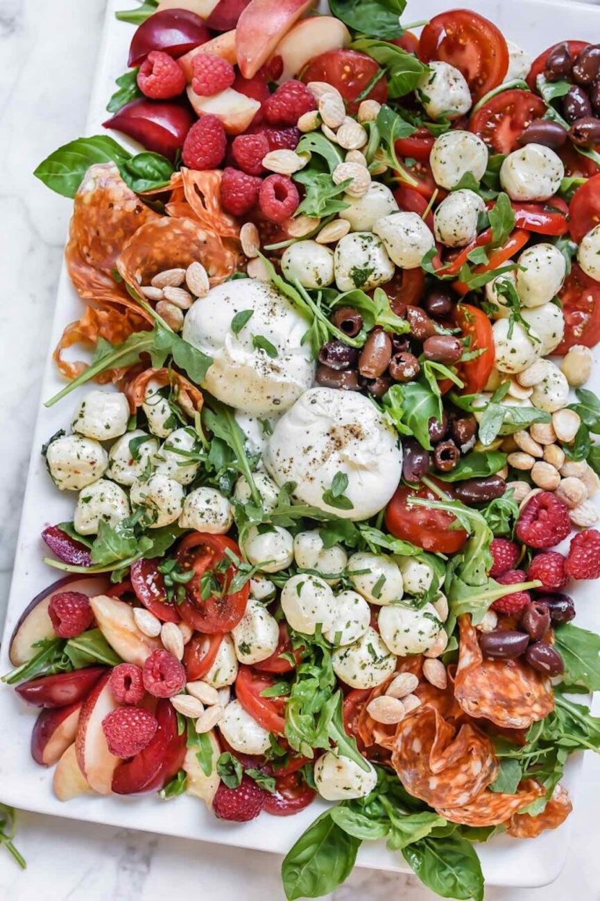 caprese salad platter_burrata recipes