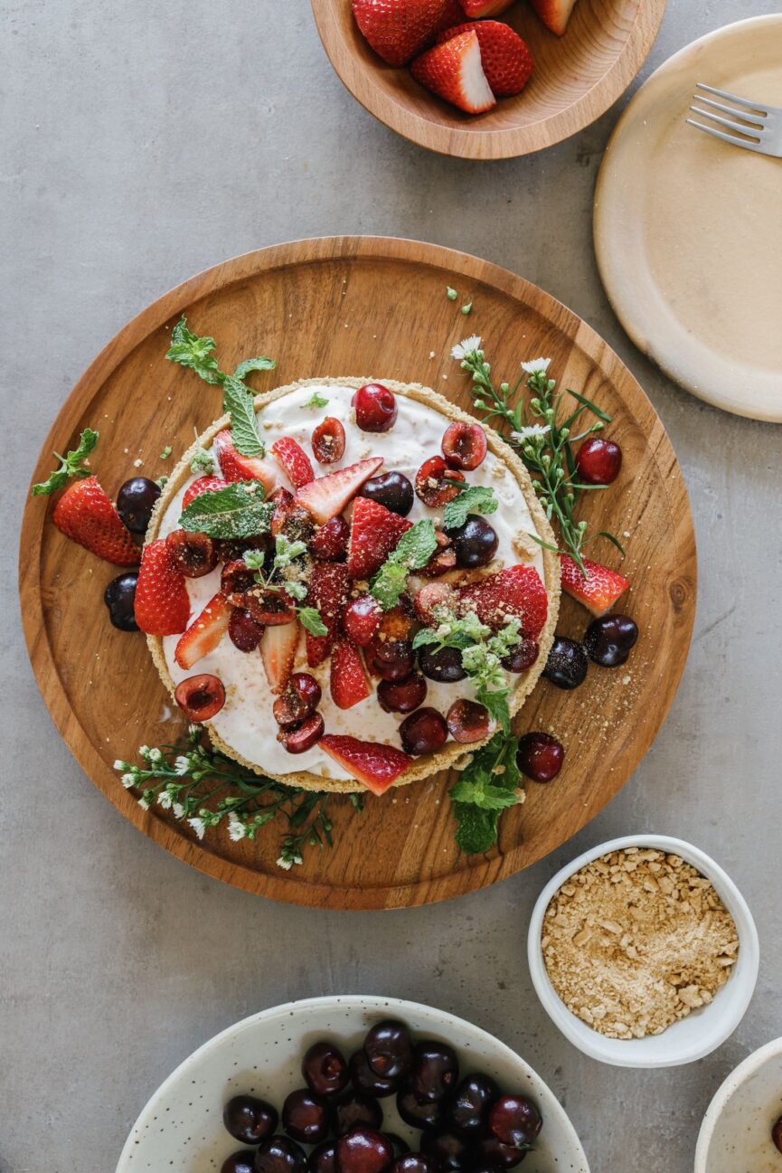 cherry berry ice cream pie