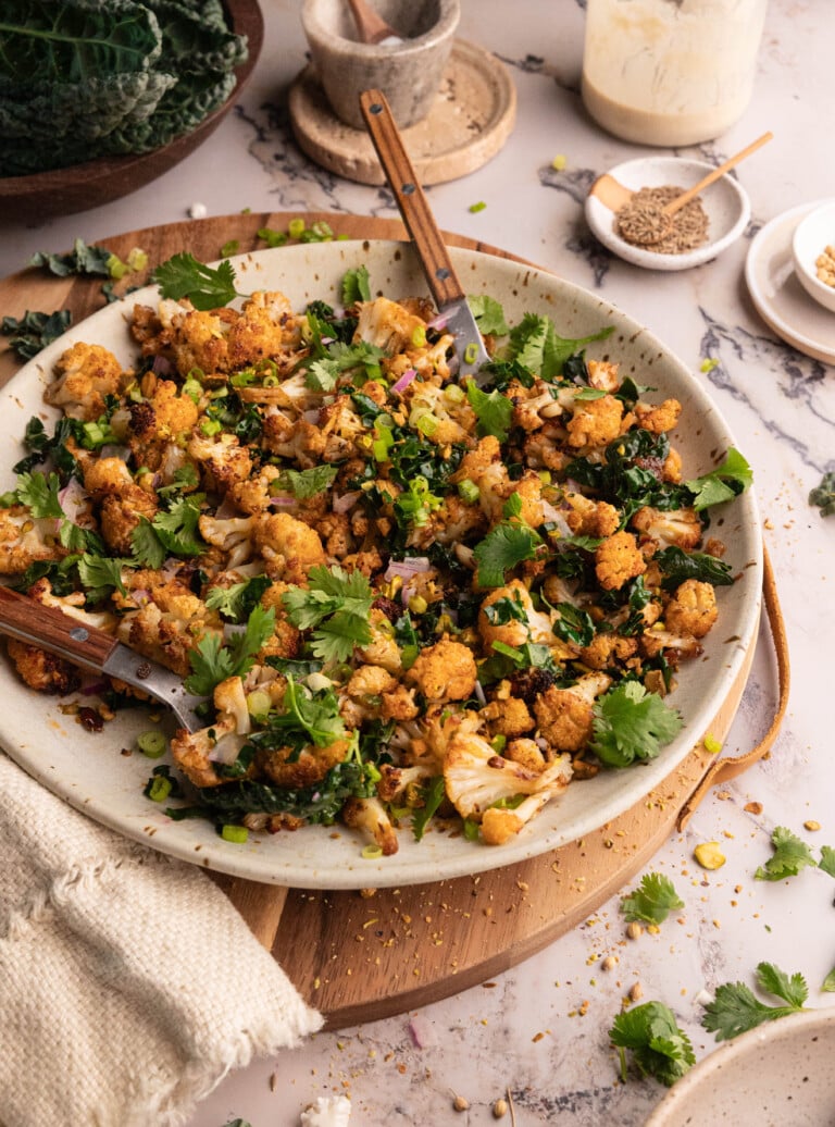 ensalada de coliflor asada