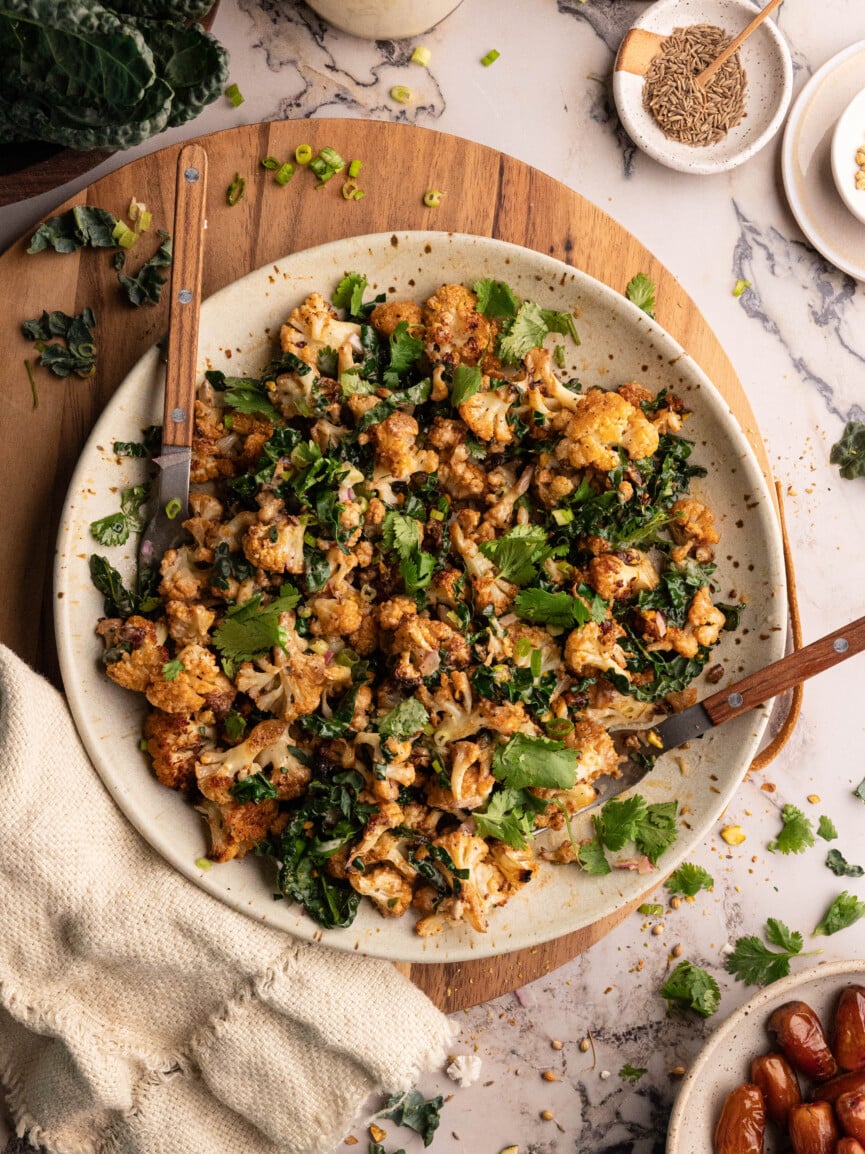 salada de couve-flor assada fácil verão