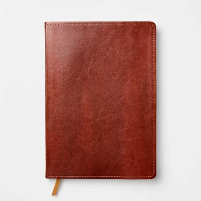 Brown leather journal