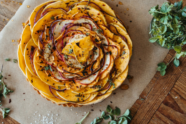 Savory squash tart_fall foods for gut health