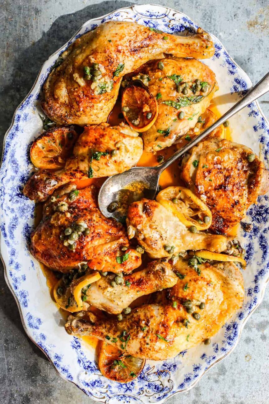 Sheet Pan Chicken Piccata from Custom Dishes