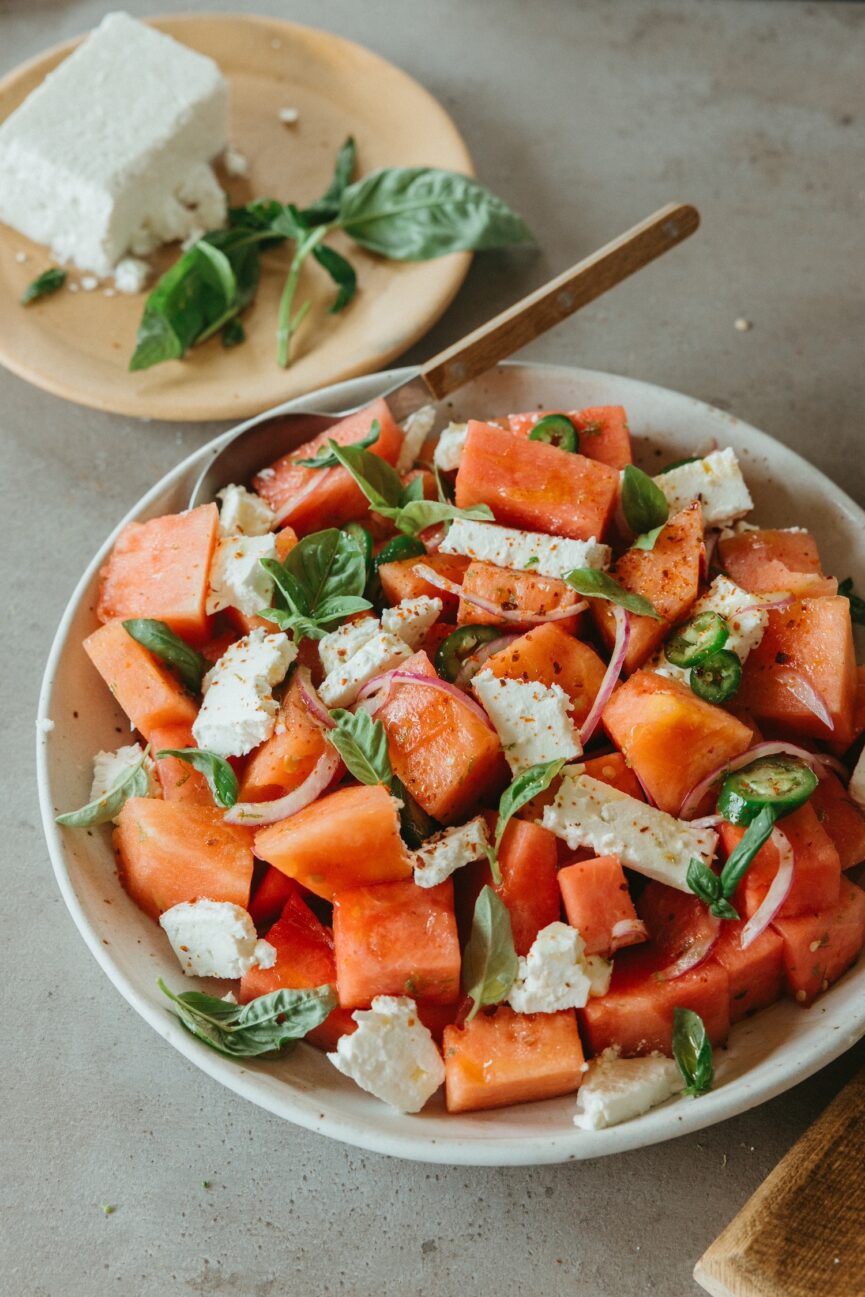 Spicy Watermelon and Feta Salad