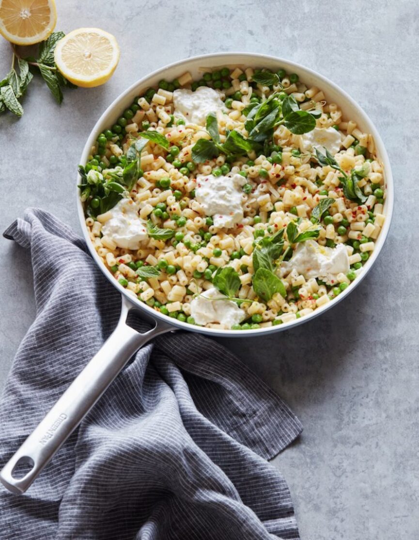 spring pea pasta with burrata_burrata recipes