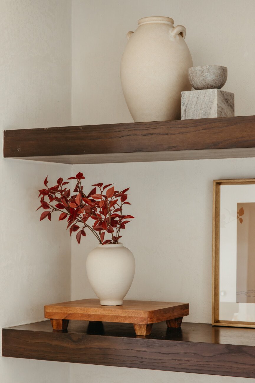 Fall shelf styling