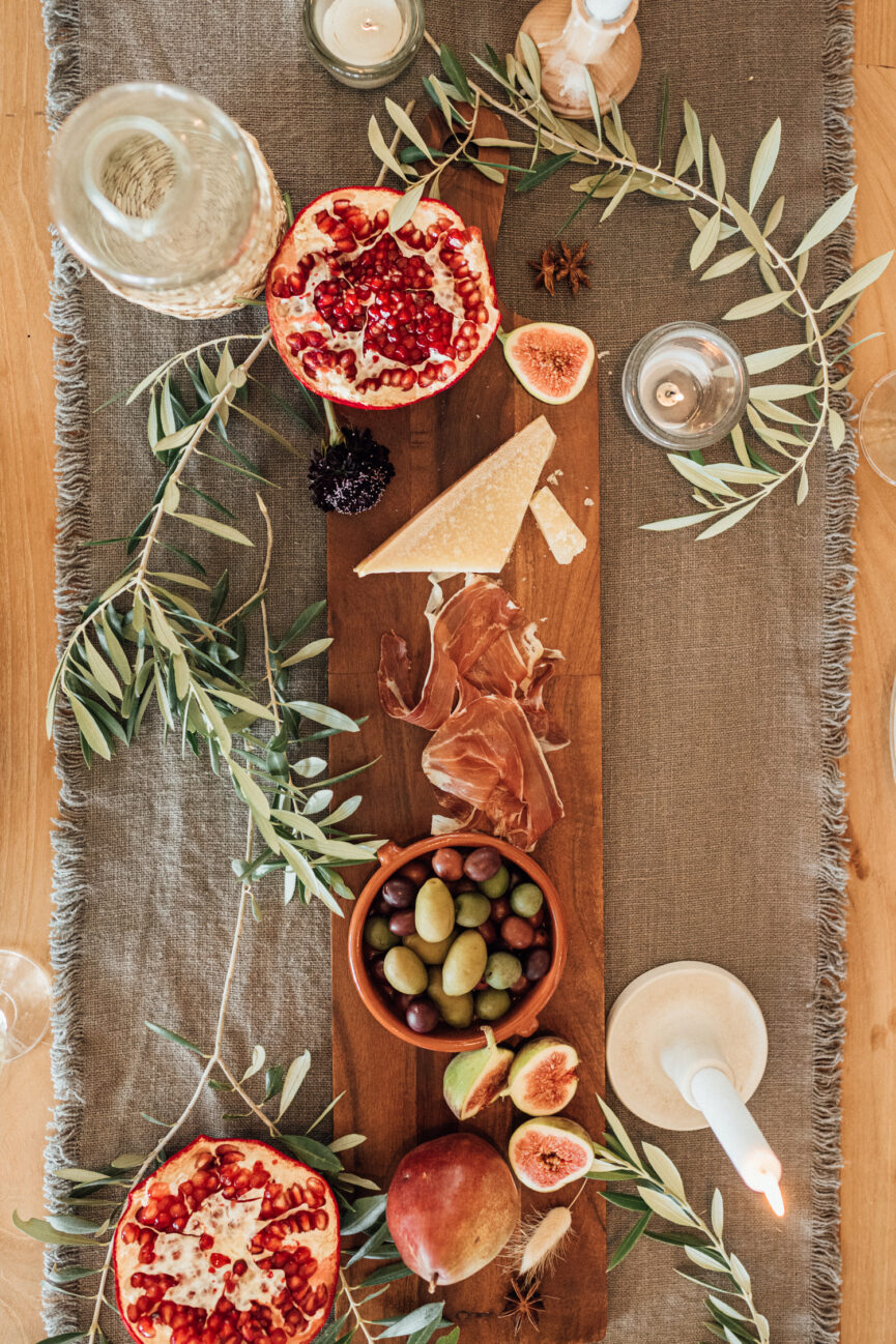 Thanksgiving table ingredients