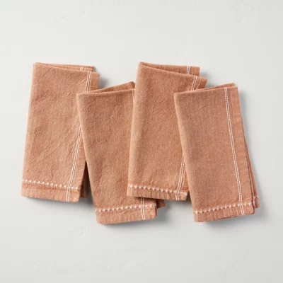 Textured Border Cloth Napkins