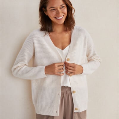 Cashmere Shaker Stitch Cardigan