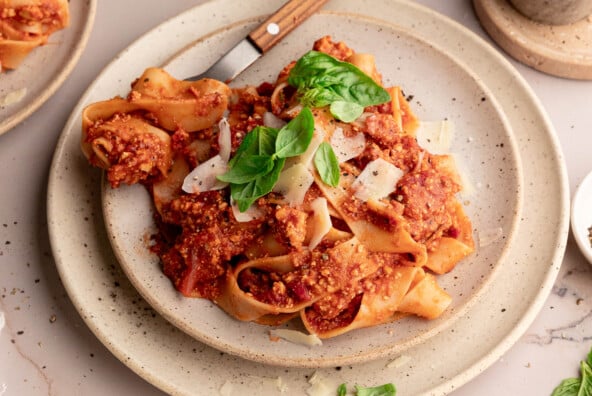 Mushroom and Tofu Bolognese