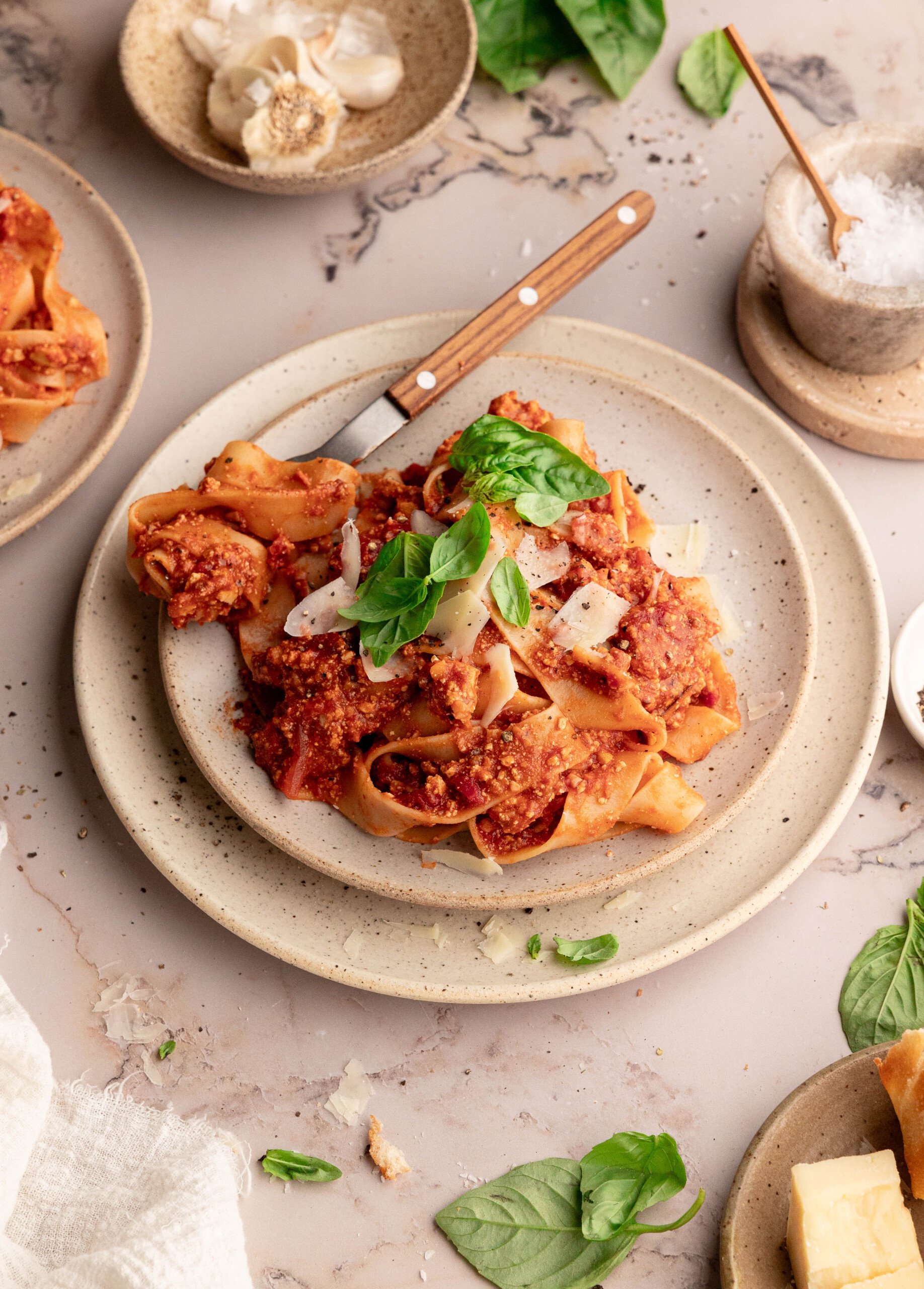 This Mushroom Bolognese is our favorite High Protein Pasta