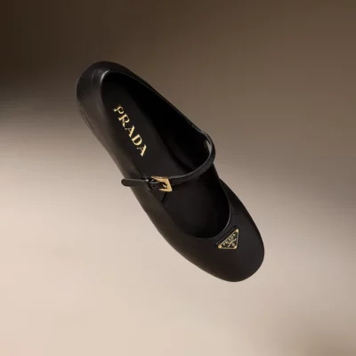 Prada Nappa Mary Jane Flats