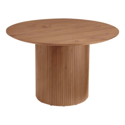 Russo Round Fluted Wood Pedestal Dining Table