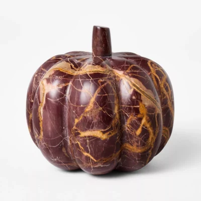 Small Marble Pumpkin Red