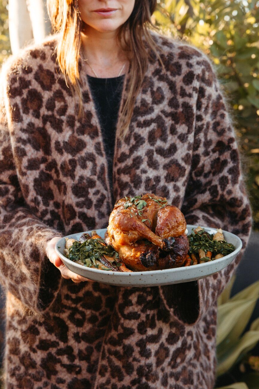 betsy sadler fall dinner party in los angeles - thanksgiving, chicken