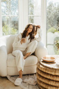 Camille Styles cozy loungewear.