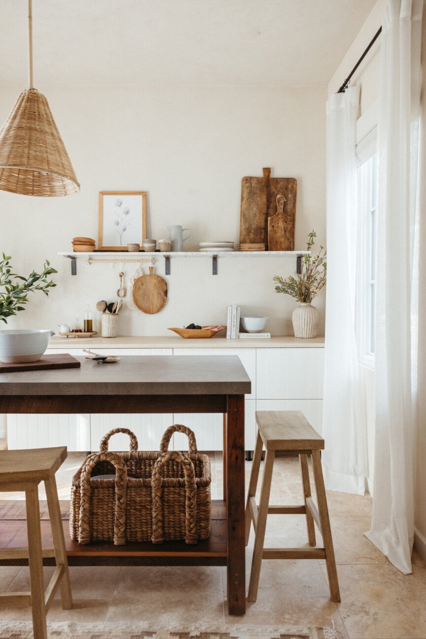 Brown, neutral kitchen