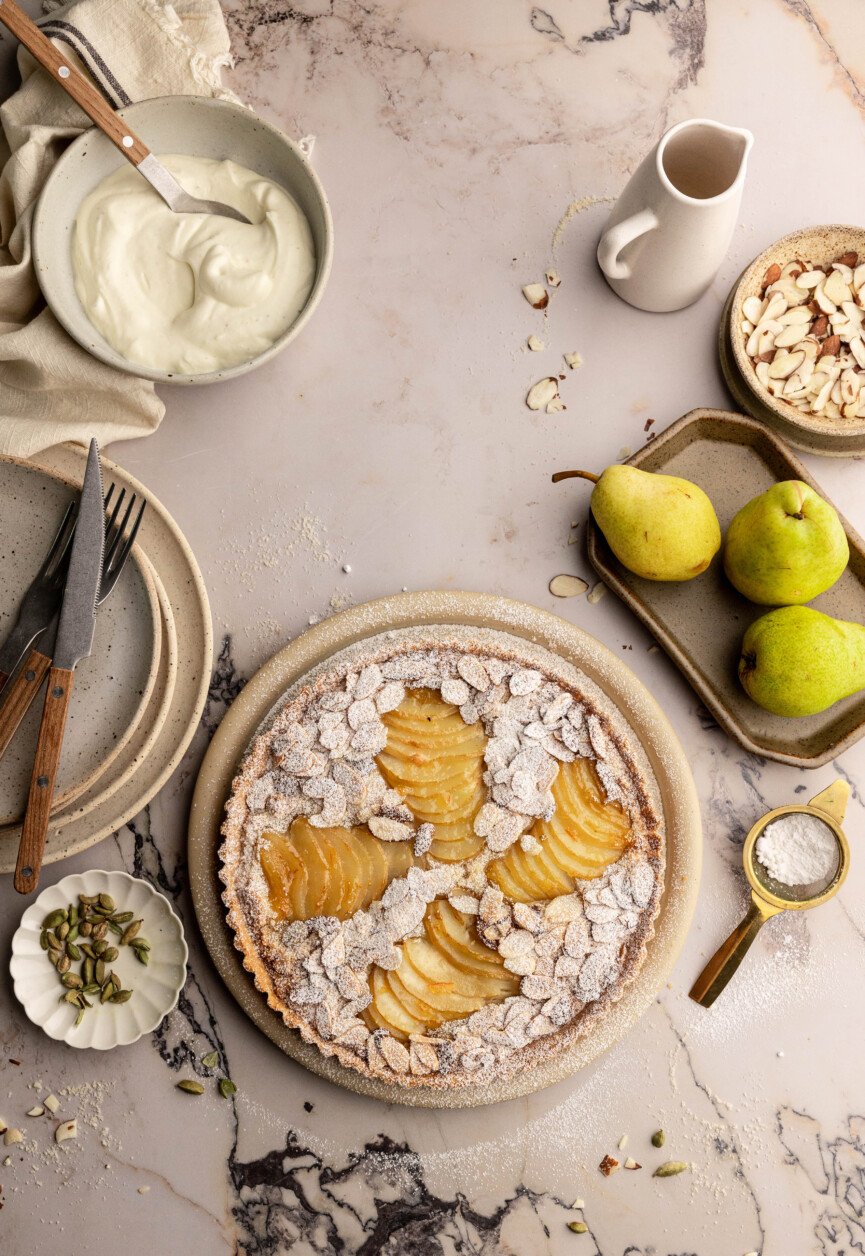 cardamom pear tart