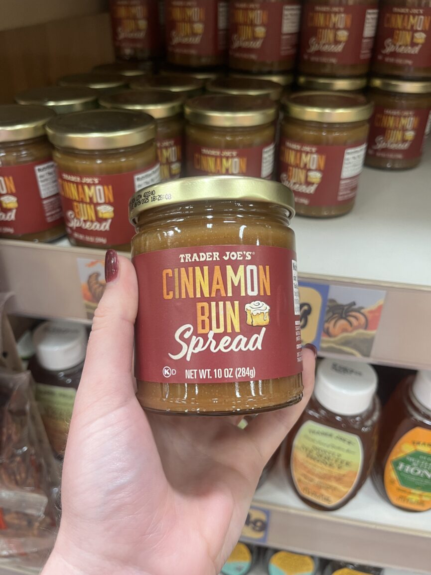 cinnamon bun spread_trader joe's fall 2024