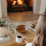 Cozy fall fireplace