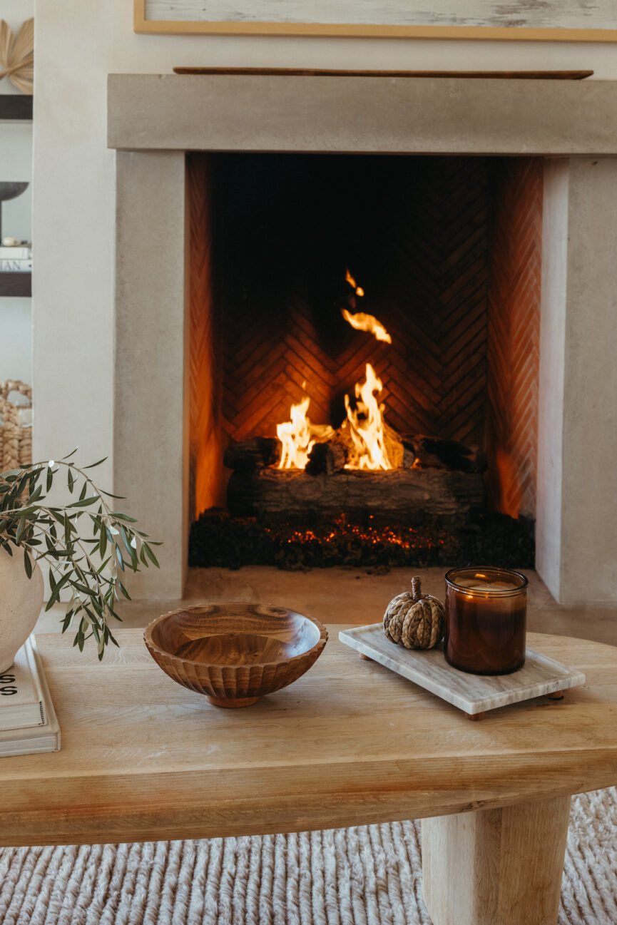 Cozy fall fireplace