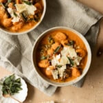 Creamy pumpkin gnocchi