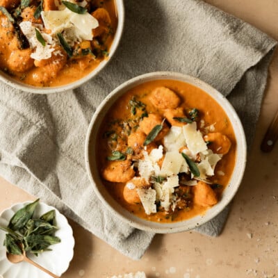 Creamy pumpkin gnocchi