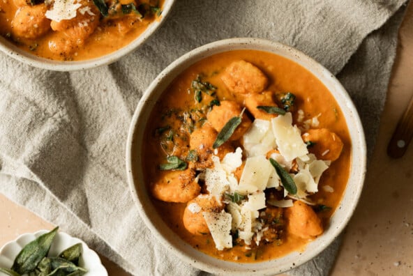 Creamy pumpkin gnocchi