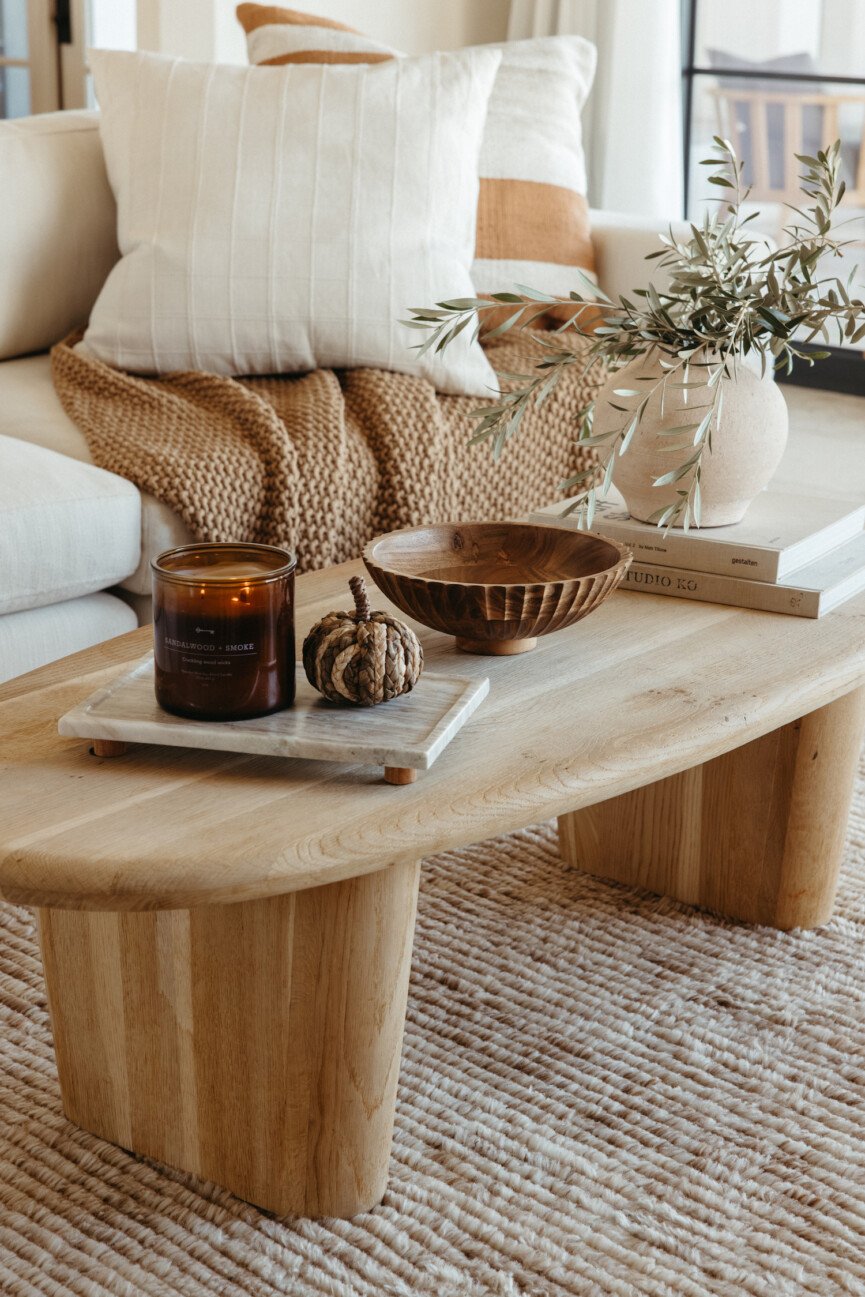 Fall styled coffee table