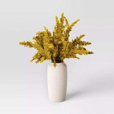 Faux goldenrod arrangement