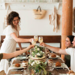 hostess gift ideas guests cheersing over table