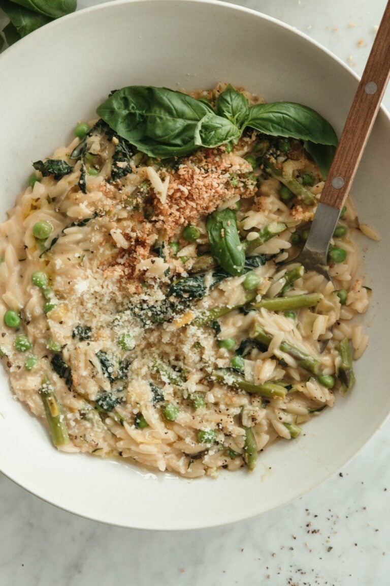 one pot parmesean orzo_healthy comfort food recipes